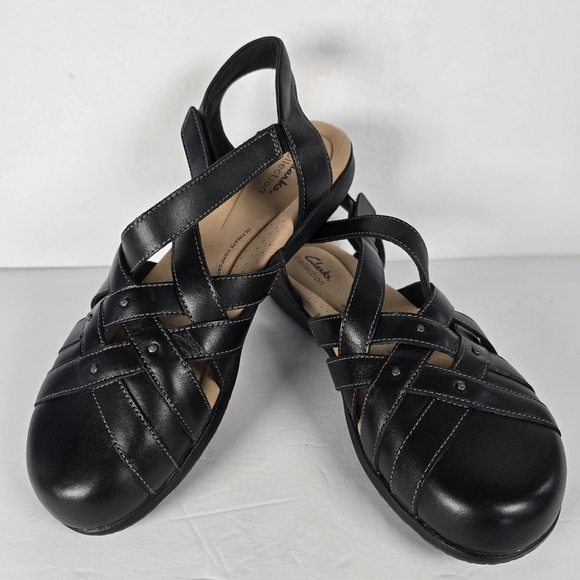 NWOT Clarks Women's Elizabelle Sea Woven Strappy Slingback Sandal Size 10 - Picture 1 of 14